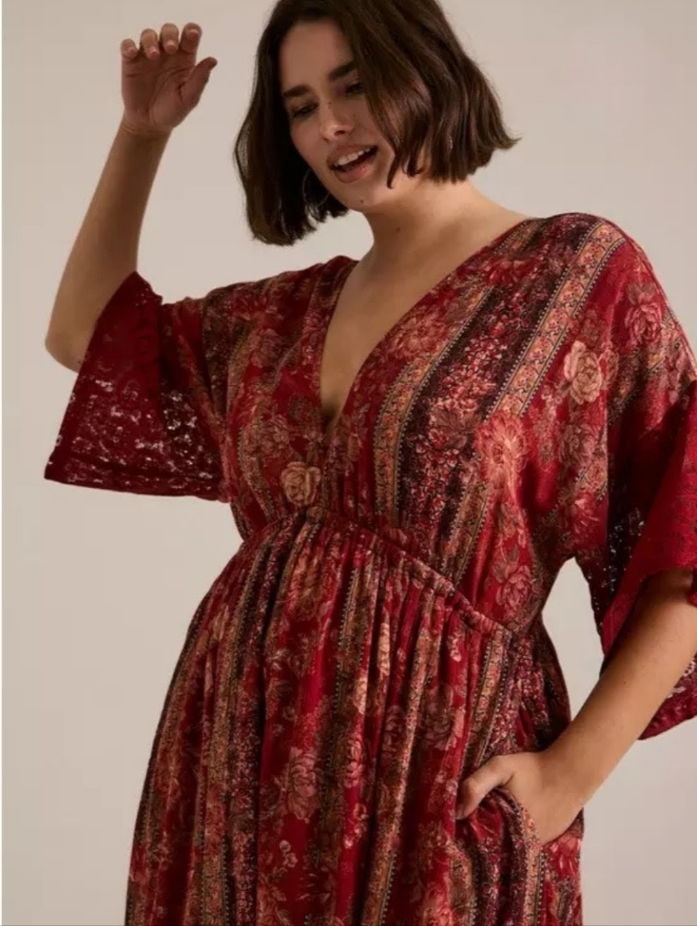 Torrid Festi Crochet Trim Maxi Dress - Picture 3 of 8